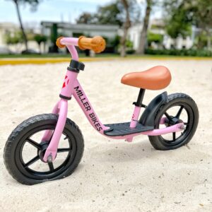Bicicleta de Balance Equilibrio Miller Bikes Rosada Aro 12 Modelo 055