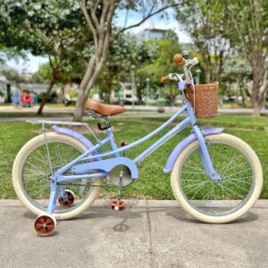 Bicicleta para niñas con rueditas de aprendizaje Aro 20 Color Morado