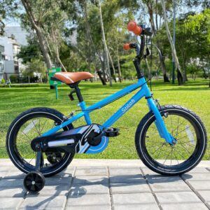 Bicicleta para niños con rueditas de aprendizaje Stitch Aro 16 color Azul